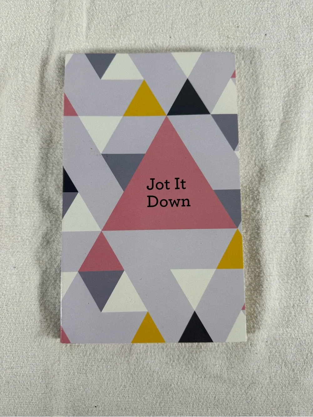 Jot It Down Geometric Notebook Journal - Pink, Yellow & Gray